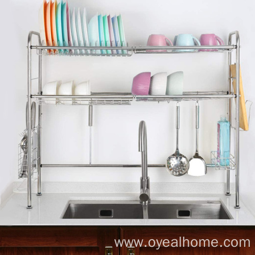 Metal Over The Sink Dish Drying Rack